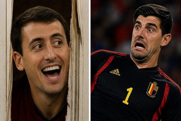 Meme Thibaut Courtois y Oyarzabal