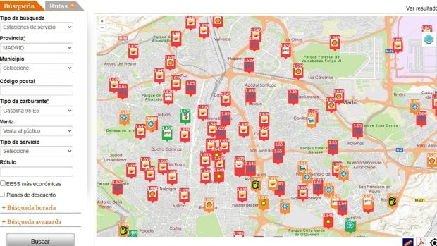 precio gasolina Madrid