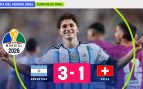 Argentina araña las semifinales en una prórroga agónica contra Suiza