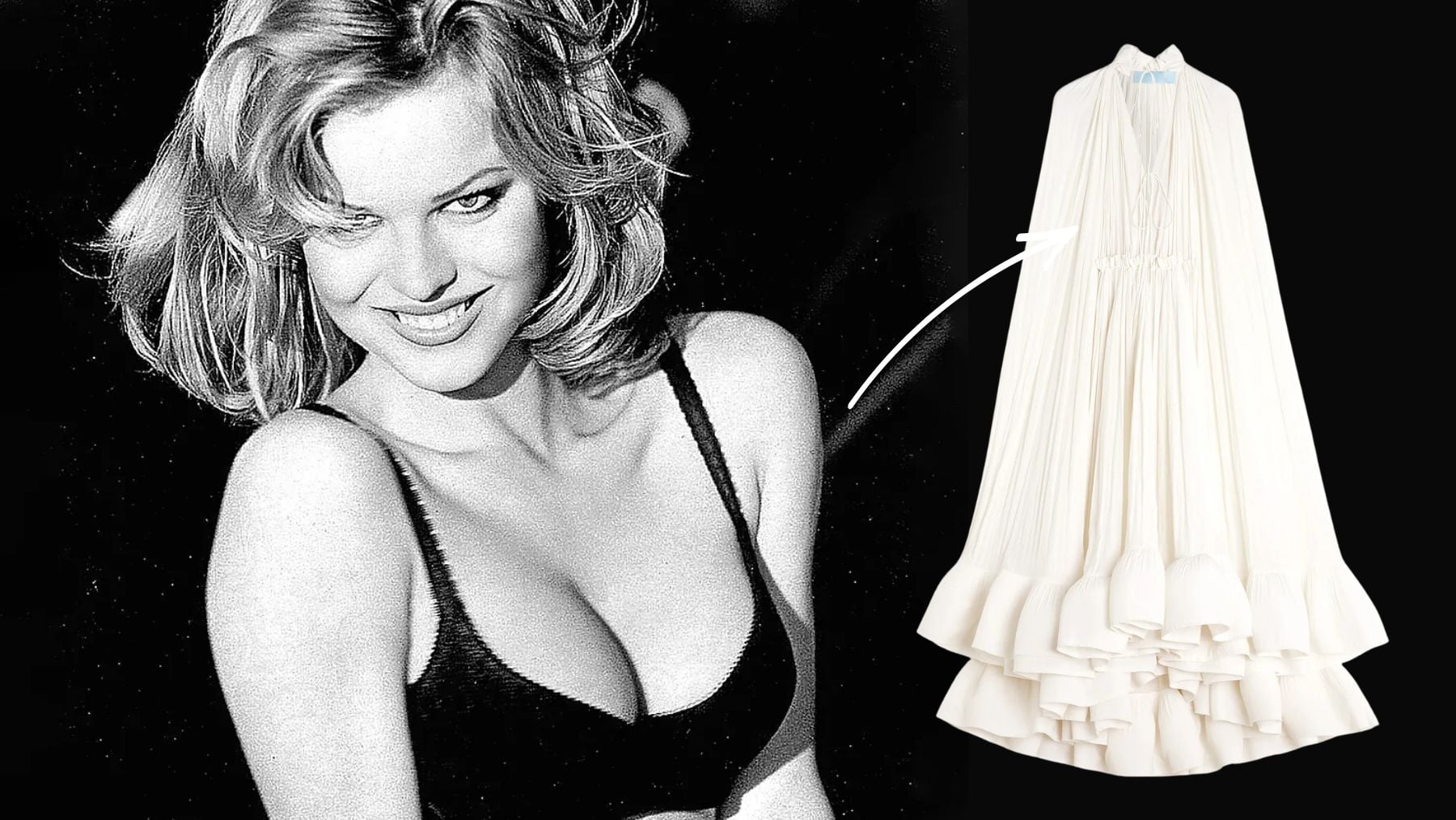 Eva Herzigová en la campaña de Wonderbra. (Foto: Wonderbra/Lanvin)