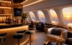 Interior avión de lujo
