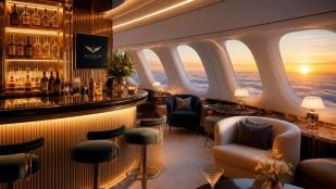 Interior avión de lujo