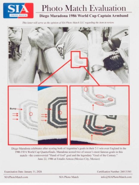 brazalete maradona subasta