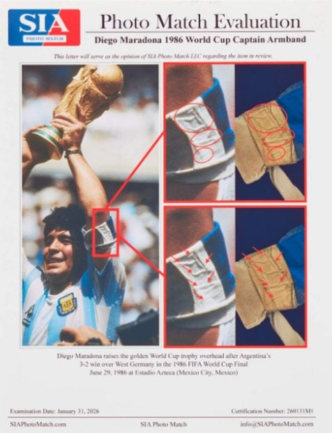 brazalete maradona subasta