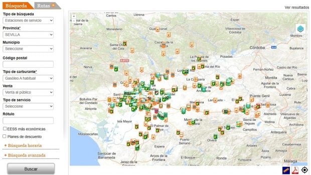 precio gasolina 15 julio Andalucía