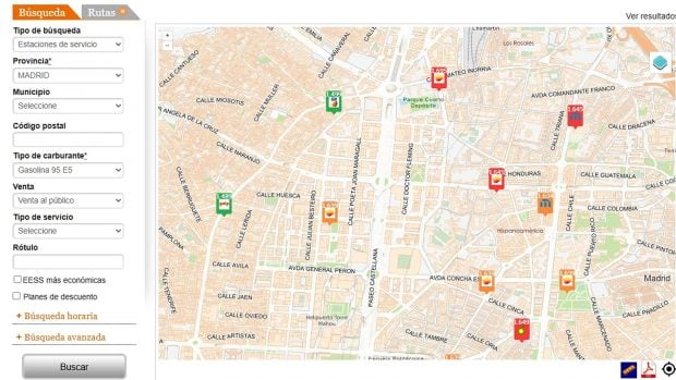 precio gasolina 16 de julio Madrid