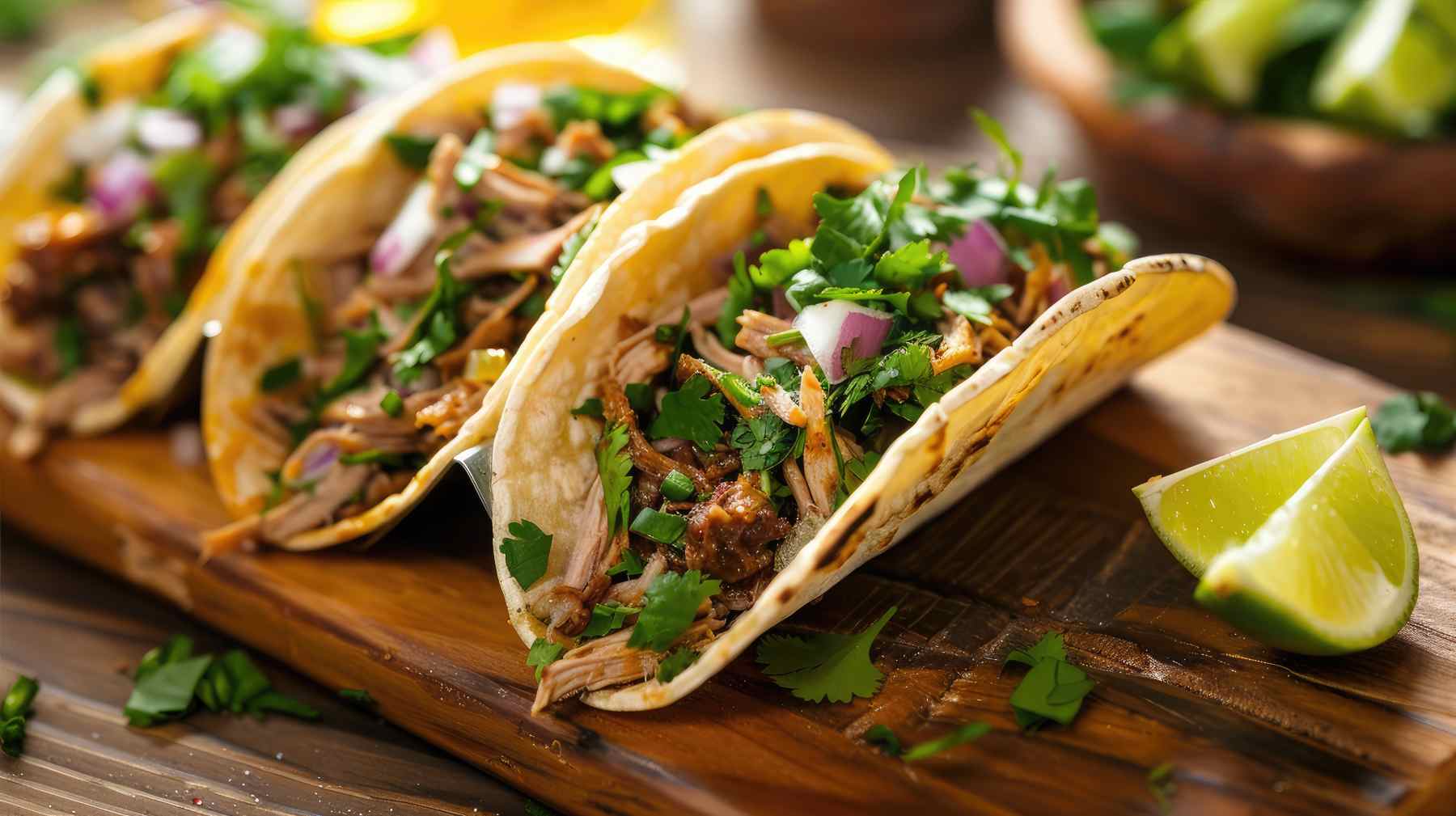 Tacos de pollo Foster.