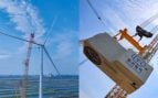 Dongfang Electric Corporation completó con éxito la instalación de la turbina eólica marina de 26 megavatios, la más grande del mundo, en la Base de Innovación para Pruebas y Certificación de Equipos de Energía Eólica Marina de Dongying. [Foto/sasac.gov.cn]