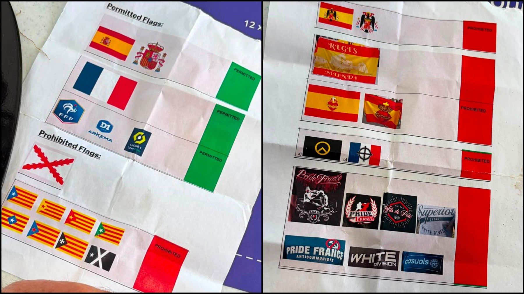 La FIFA prohibe 23 banderas en el España – Francia: entre ellas la del Sagrado Corazón