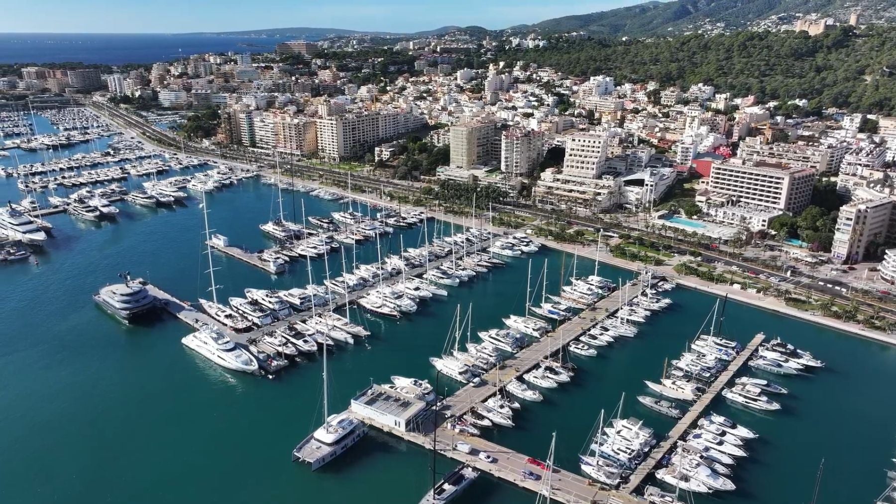 Imagen de estos amarres del puerto de Palma cuya gestión sale a concurso.