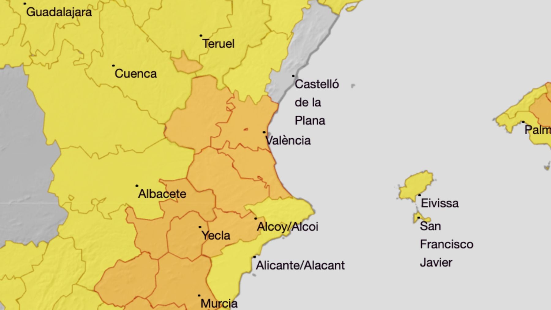 La AEMET eleva el nivel de alerta en la Comunidad Valenciana por temperaturas de hasta 42 grados