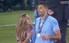 Laura Cascante y Rodri Hernández en la Champions League del 2023. (Movistar Plus)