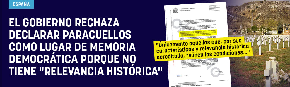 El Gobierno rechaza declarar Paracuellos como Lugar de Memoria Democrática porque no tiene relevancia histórica