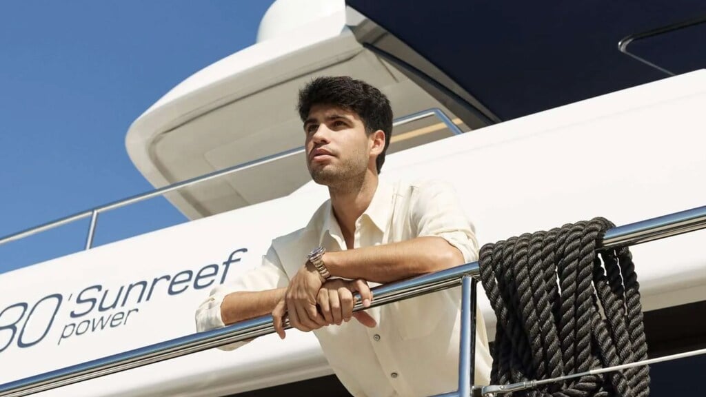 Carlos Alaraz en su yate. (Fotos:  Sunreef)