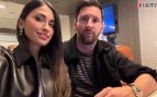 Antonela Roccuzzo junto a Messi. (Instagram)