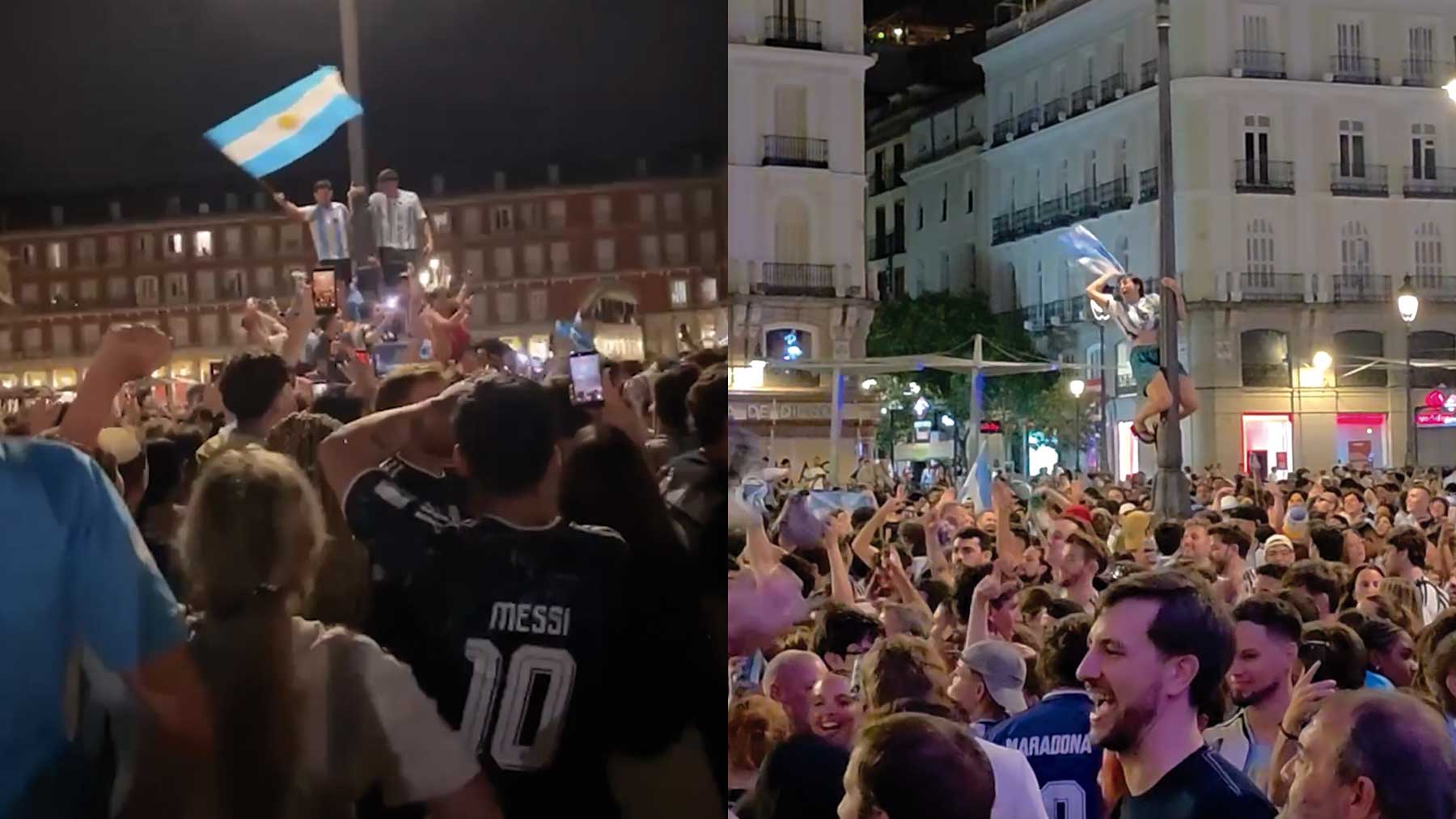 Miles de argentinos invaden las calles de España y calientan la final: ¡Los españoles tienen miedo!