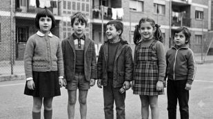 Niños nacidos en 1960. Imagen generada con IA.