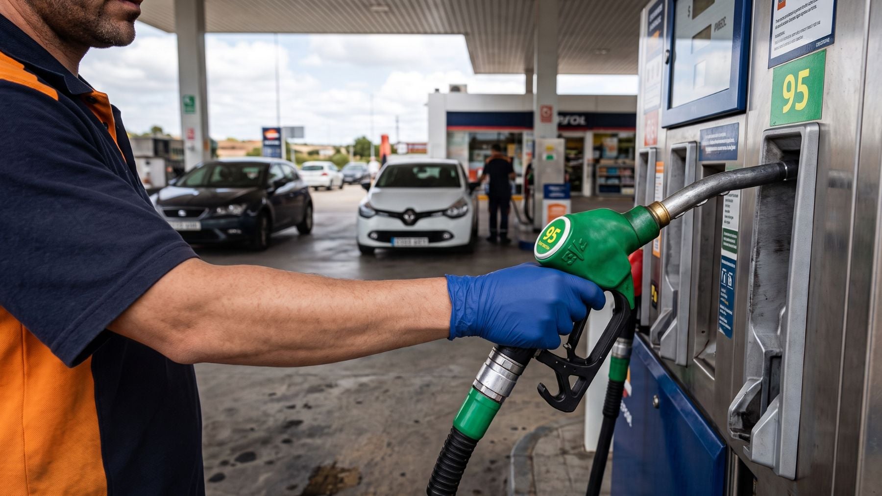 Vertido de combustible en una gasolinera. (Imagen generada por IA)