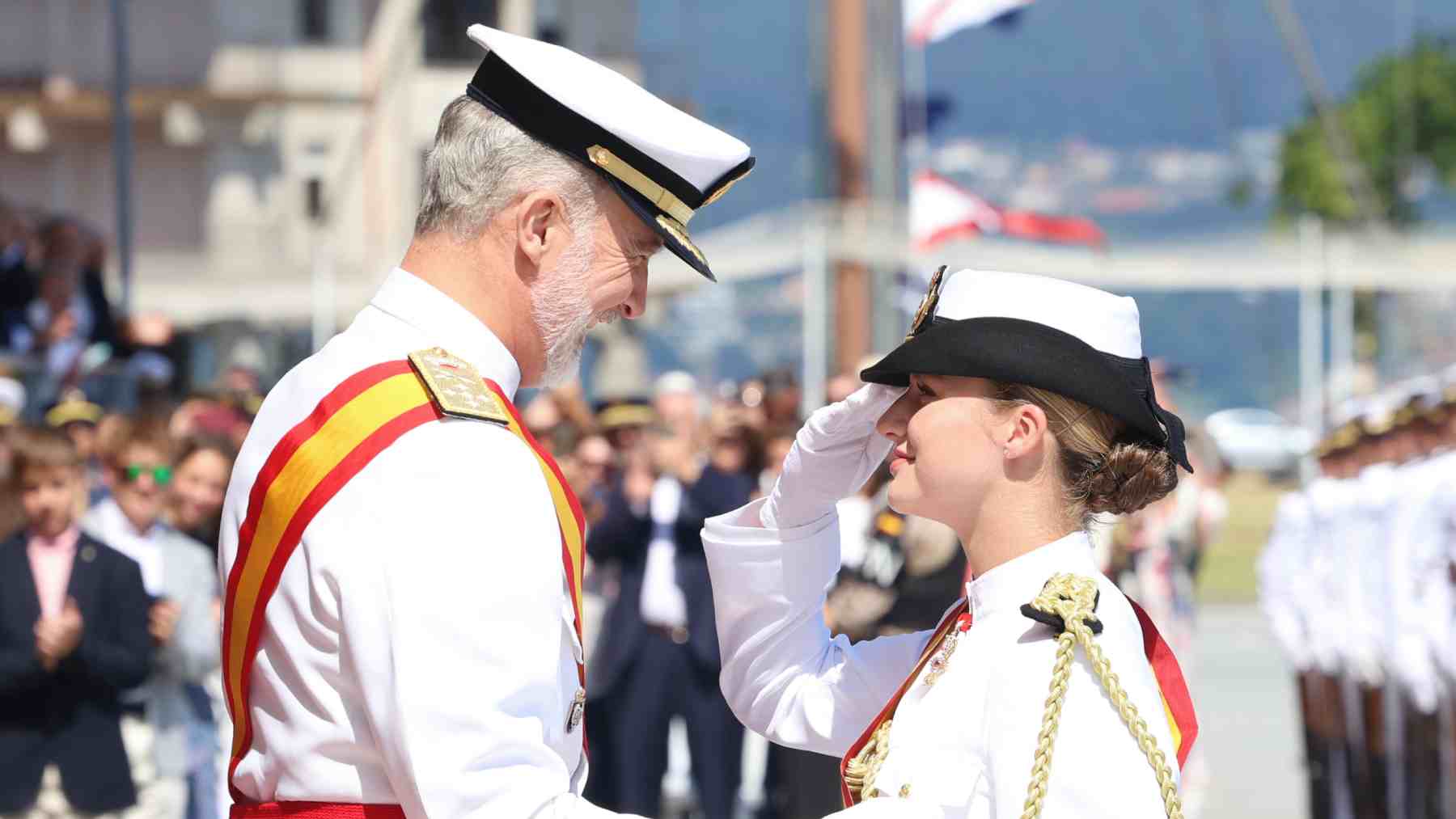 El Rey Felipe VI y la princesa Leonor en un acto oficial. (Foto: Europa Press)
