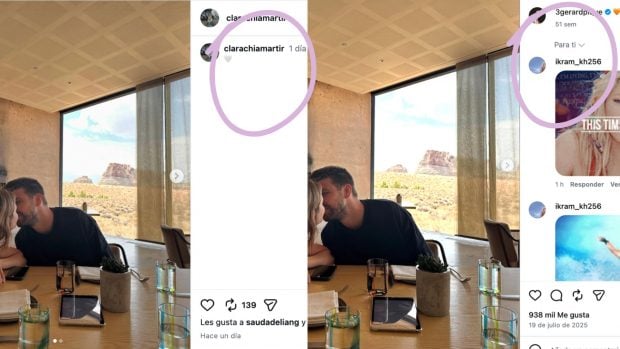 Clara Chía y Gerard Piqué. (Fotos Redes Sociales)