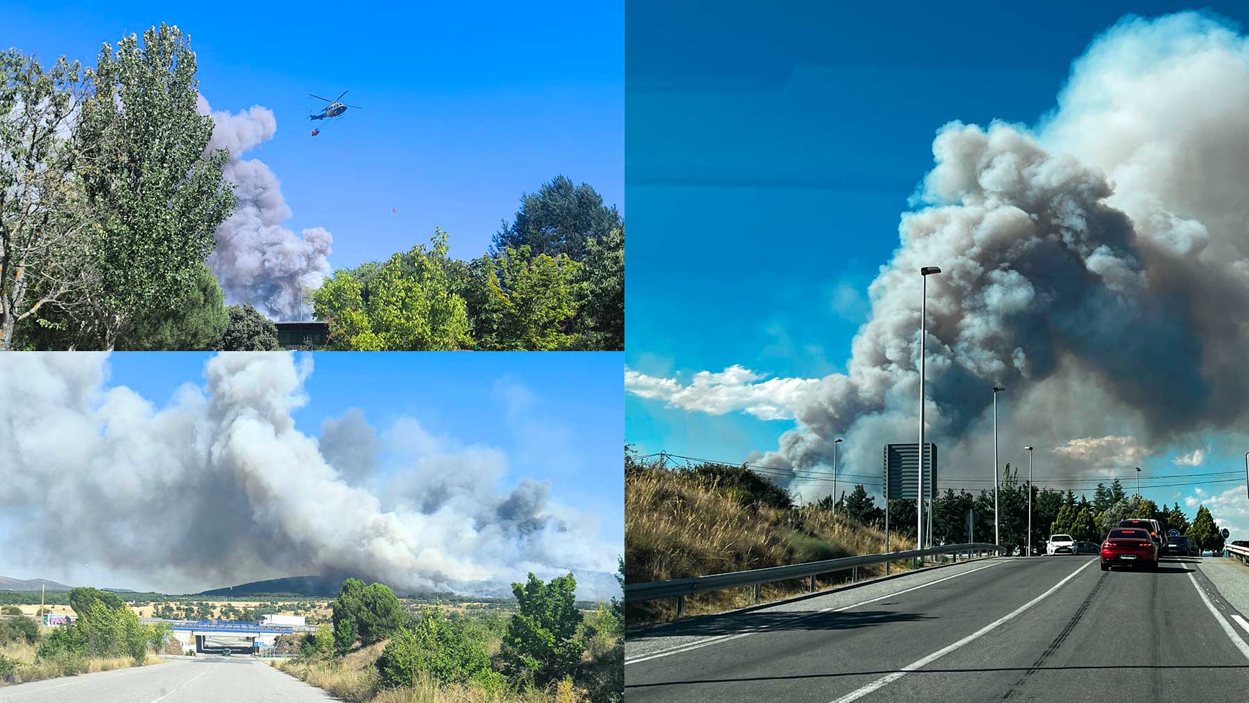 Un incendio en Lozoyuela (Madrid) obliga a confinar a la población de Buitrago de Lozoya y Puentes Viejas