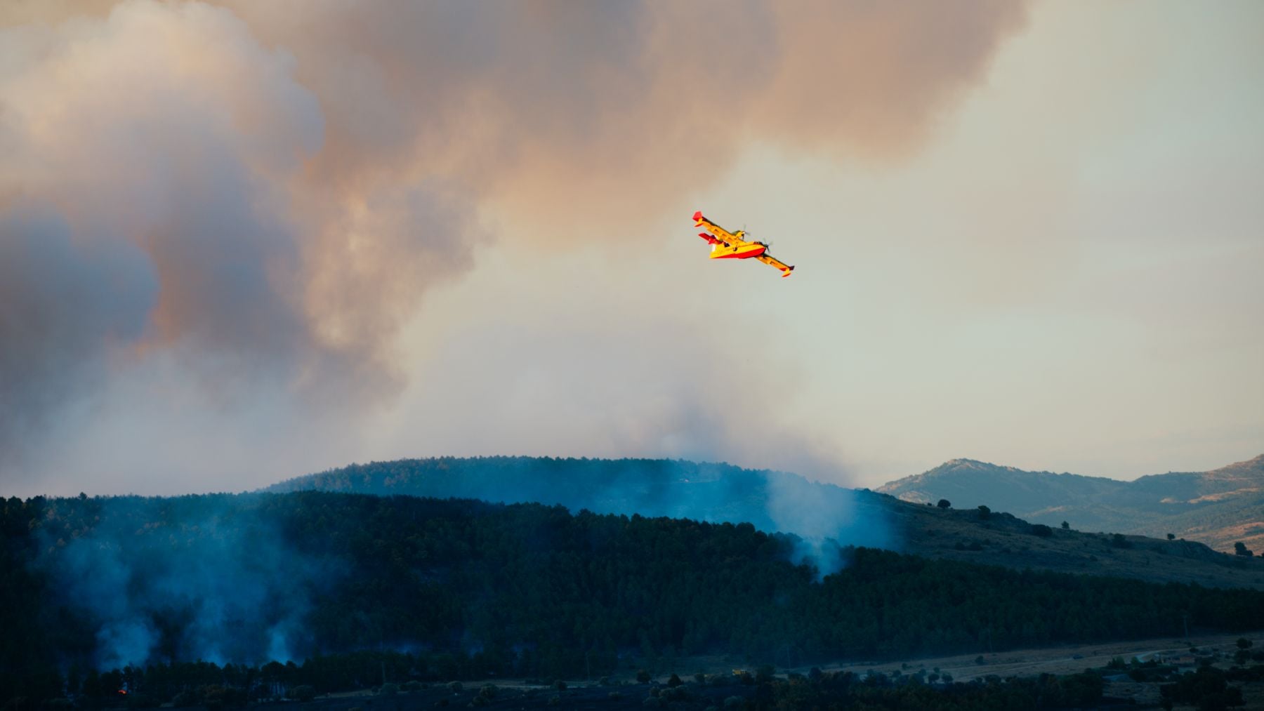 Un detenido por el incendio forestal de Lozoyuela (Madrid) en el que ha intervenido la UME