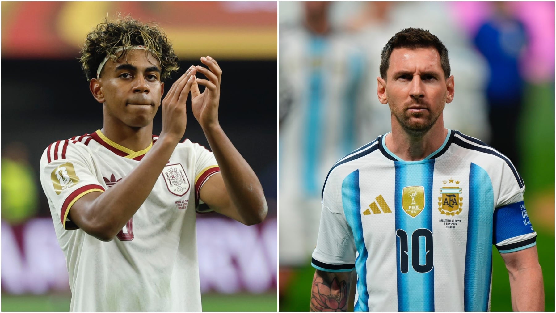 Lamine Yamal y Leo Messi. (EFE)