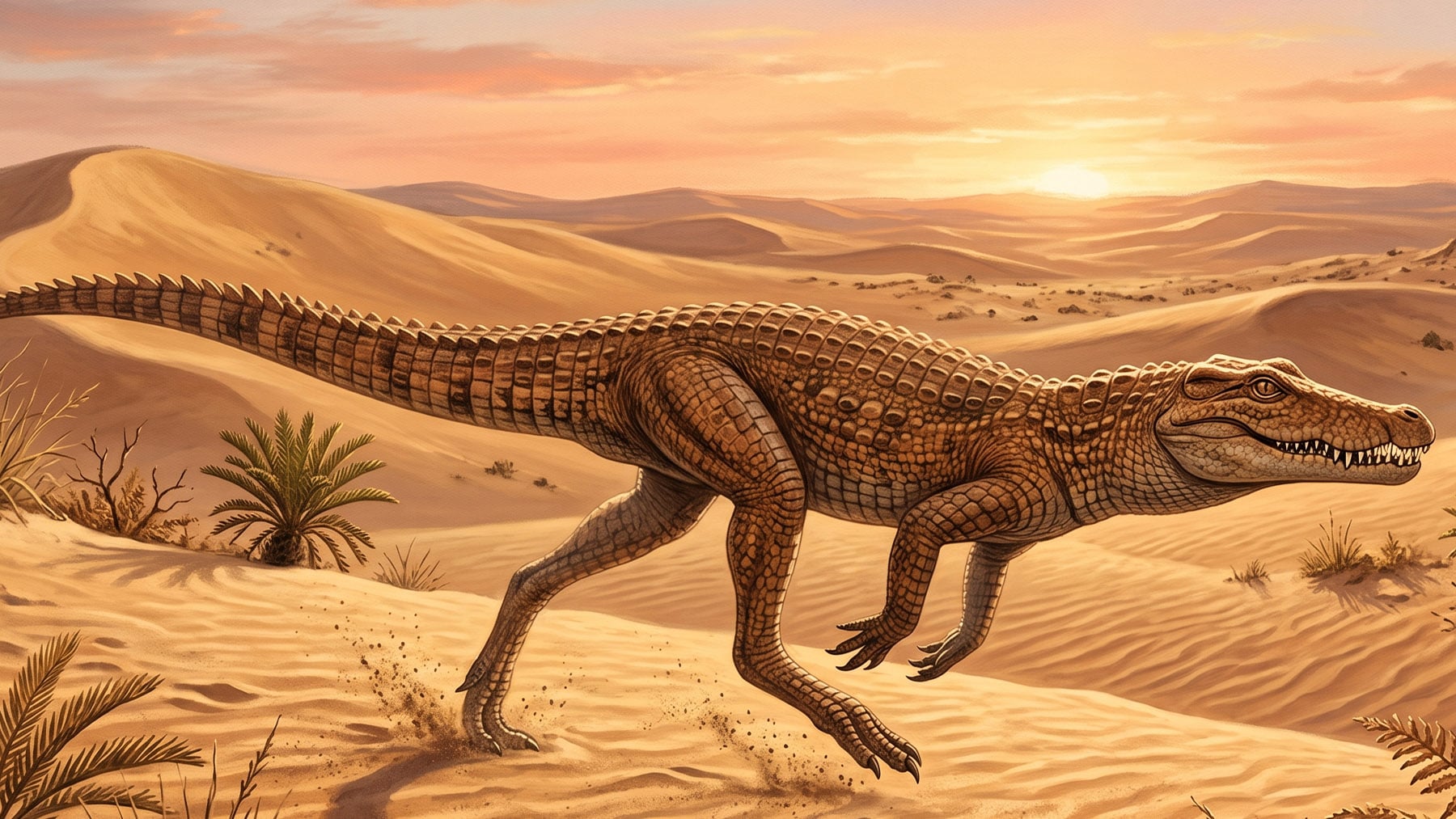 Perplejidad entre los paleontólogos: confirman en Argentina el fósil de un cocodrilo cretácico que cazaba fuera del agua hace 100 millones de años
