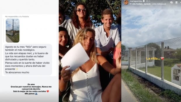 Mar&iacute;a Pombo y sus primos. (Fotos: Redes Sociales)