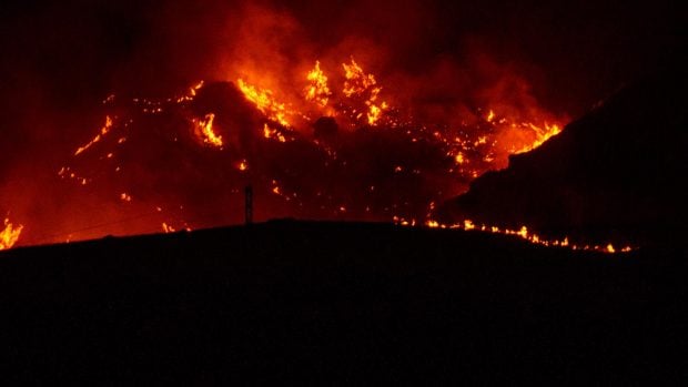 Incendio Los Gallardos fuego