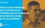 Jueces de la Junta Electoral detectan en la Ley de Nietos un tufo a pucherazo