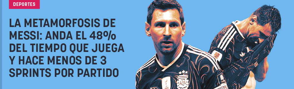 La metamorfosis de Messi a los 39 años: anda la mitad del tiempo que juega y hace menos de 3 sprints por partido