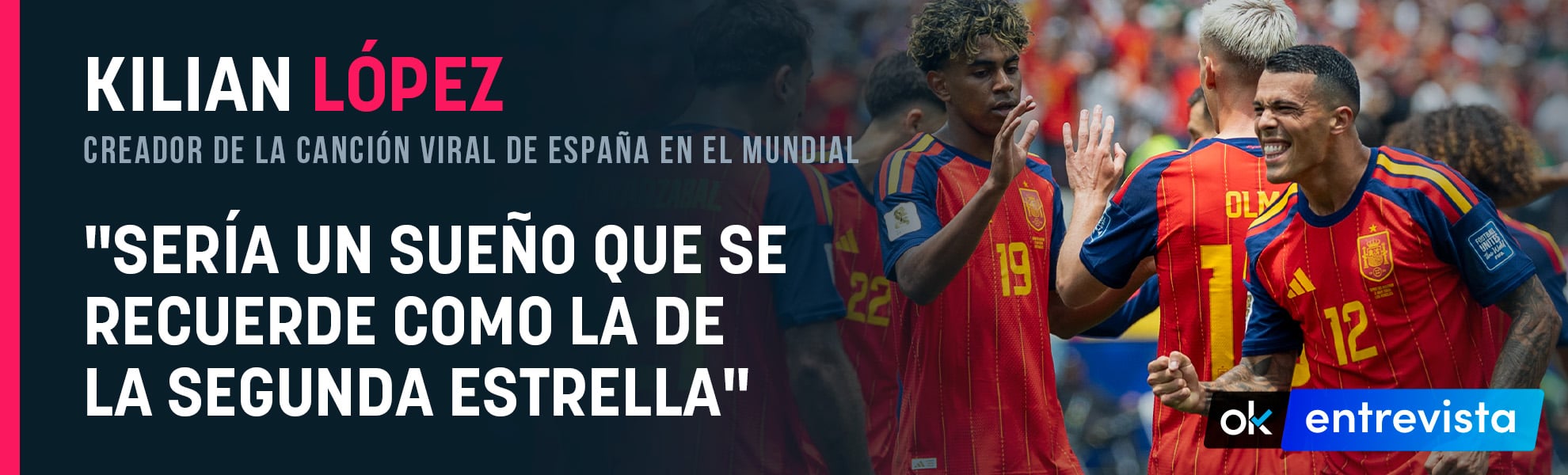 Kilian López, creador de la canción viral de España: Sería un sueño que se recuerde como la de la segunda estrella