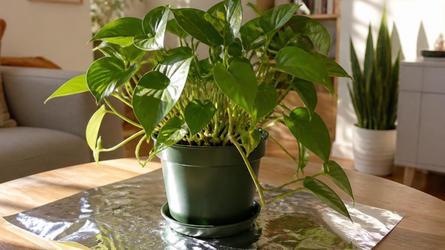 Los expertos en plantas coinciden: es recomendable poner papel de aluminio debajo de tus macetas