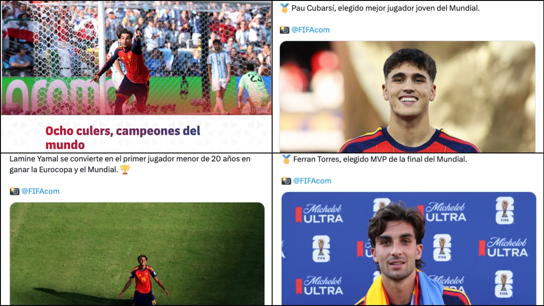 El Barcelona no felicita a España tras la pantomima de Laporta: Ocho culés campeones del mundo