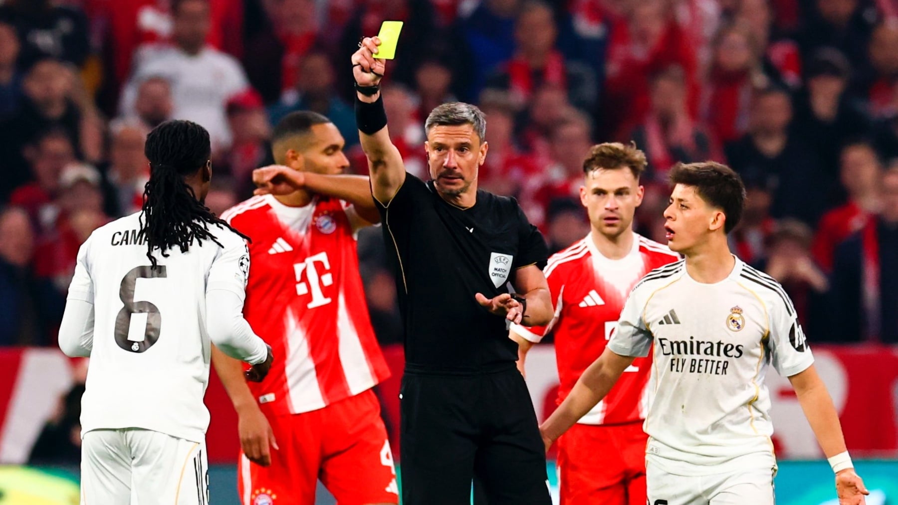 Es posible que el árbitro de la final del Mundial 2026 te suene y tiene sentido: expulsó a Camavinga en cuartos de final de la Champions