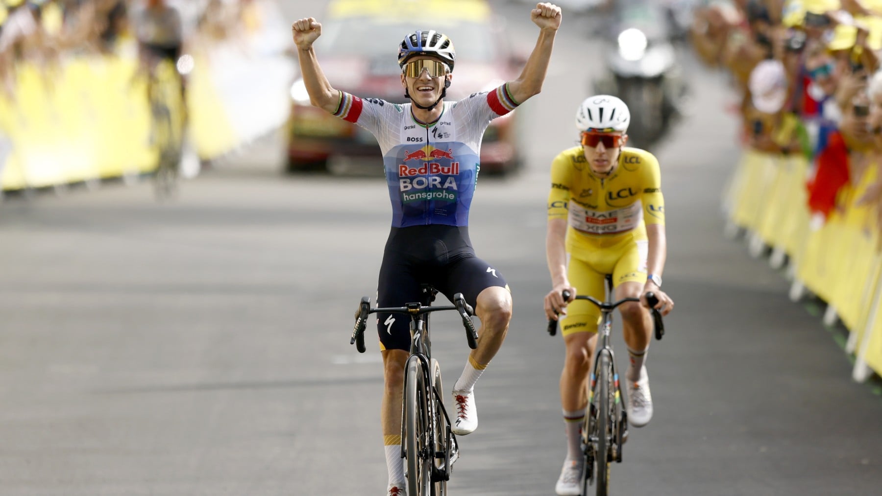 Pogacar regala el podio a Del Toro y Evenepoel se lleva la etapa
