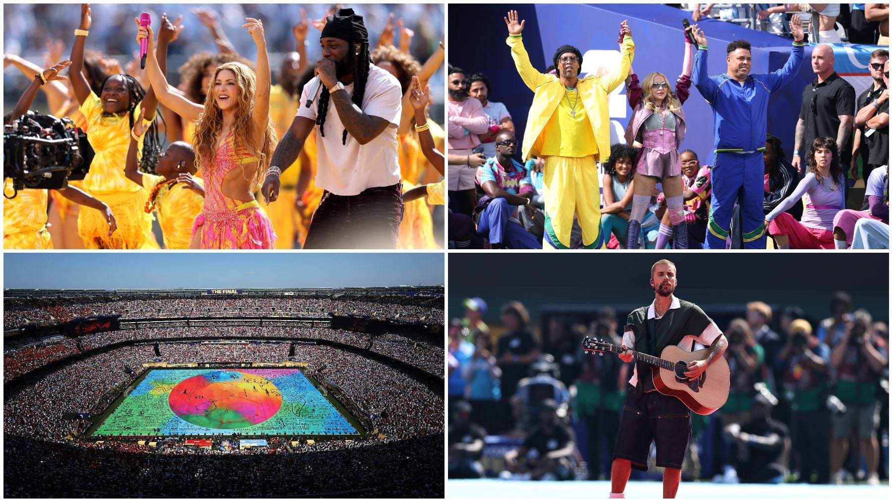 Shakira levanta la final del Mundial al descanso con Cold Play, Justin Bieber y un cameo de Ronaldinho y Ronaldo