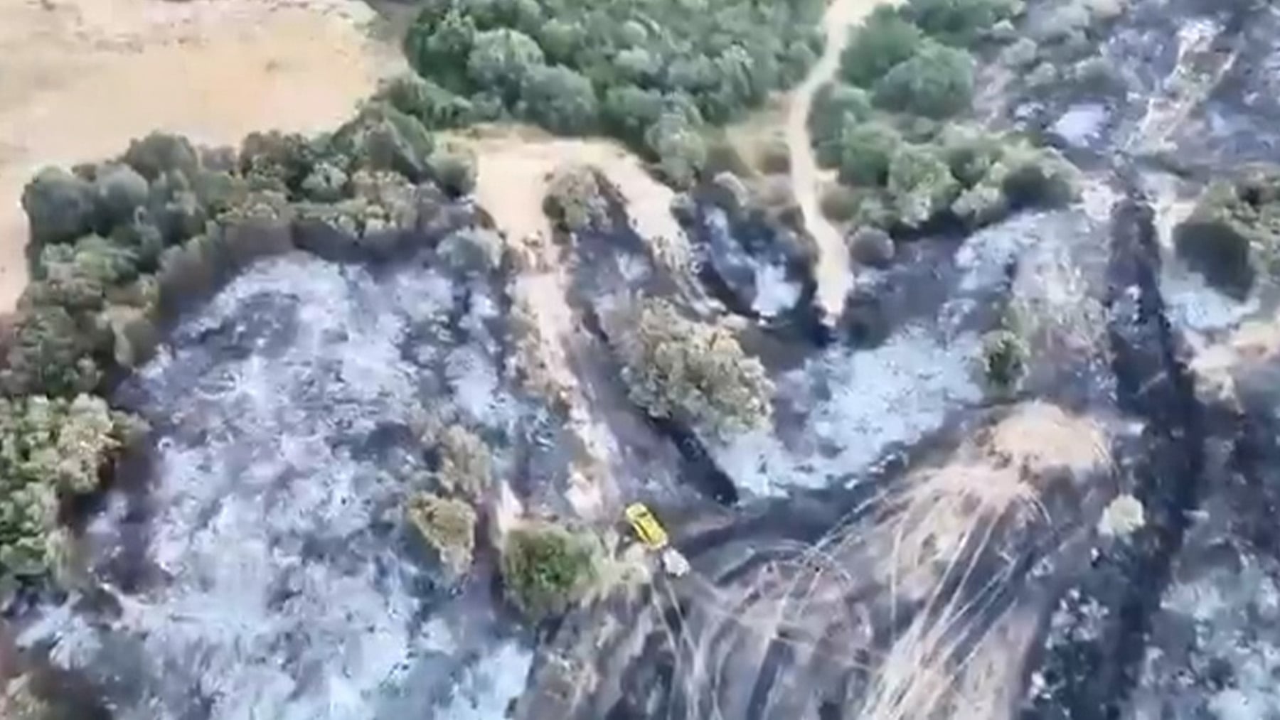 Así ha quedado la zona arrasada por el incendio de Orés que ha calcinado más de 14.000 hectáreas