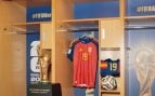 Así está el vestuario de España antes de la final del Mundial