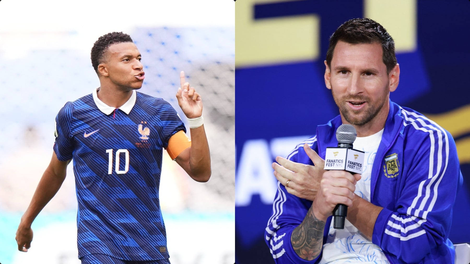 Kylian Mbappé y Lionel Messi (EP)