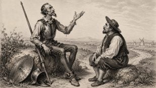 Frases de El Quijote, Quijote y Sancho Panza, consejos de don Quijote a Sancho Panza, reflexión de Don Quijote sobre el liderazgo.