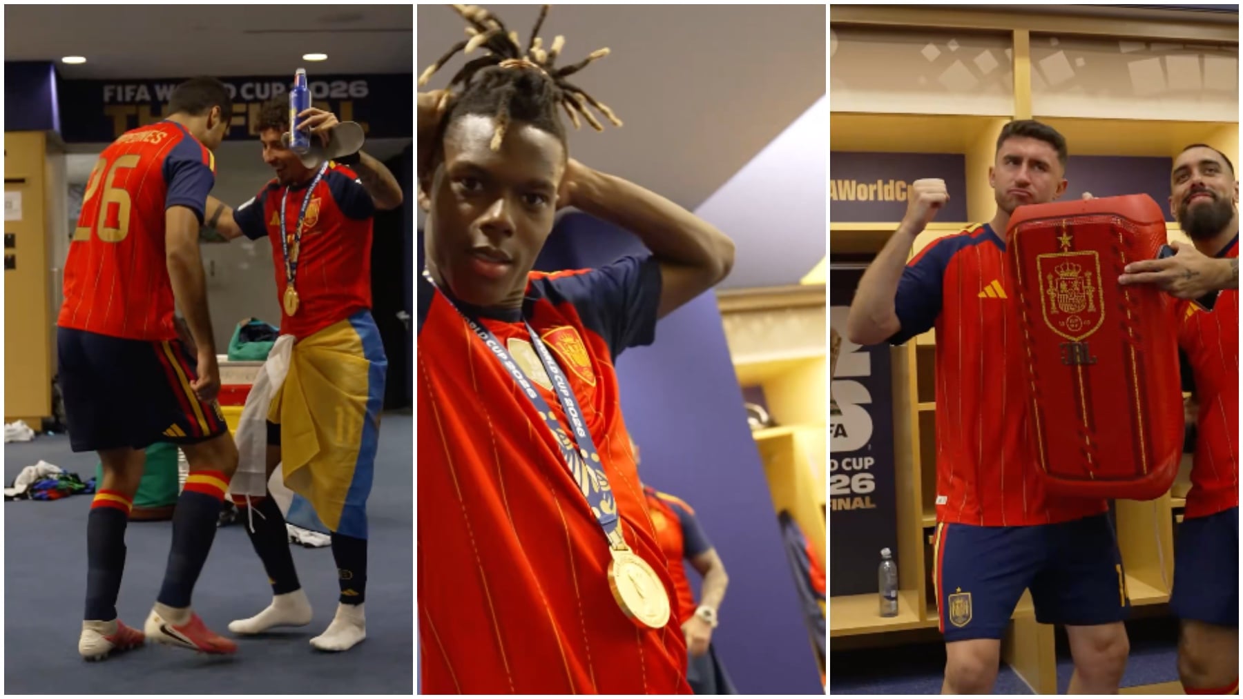 La Federación desvela imágenes inéditas de la celebración de la Selección en el vestuario tras ganar el Mundial