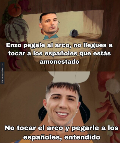 Meme Enzo Fernández y Scaloni (Memedeportes)