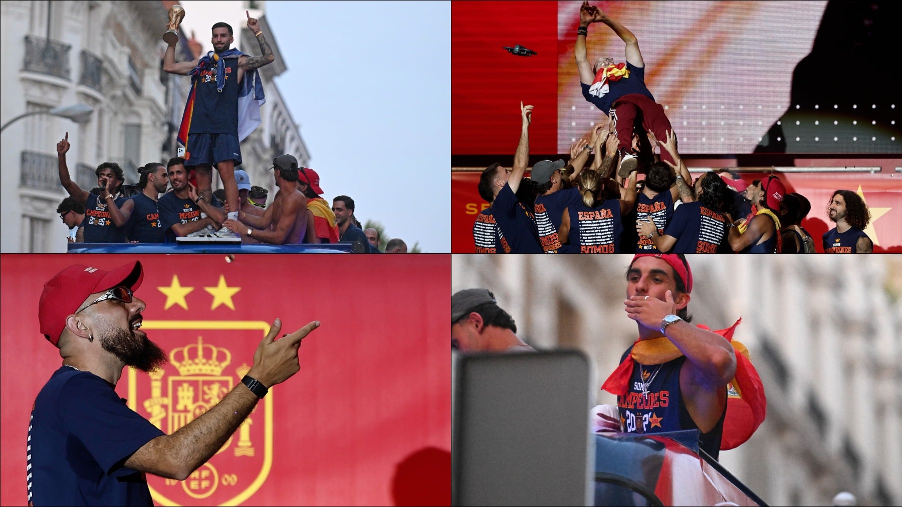 La gorra de Ferran, Borja Iglesias DJ y rapero... los mejores momentos de la celebración de España