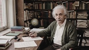 Albert Einstein. Imagen generada por IA.