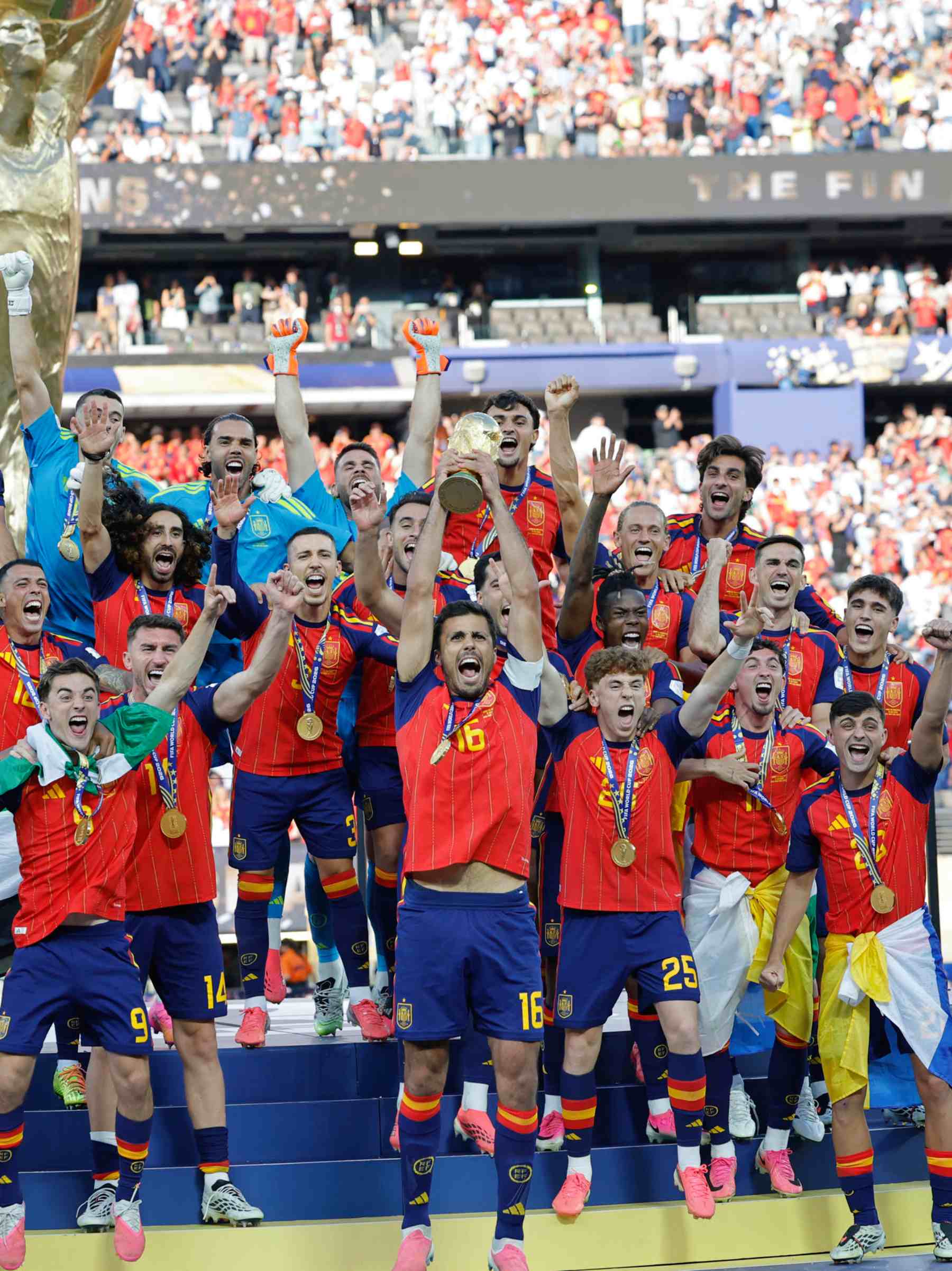 Jugadores de España en la final del Mundial 2026. (Foto: EFE)