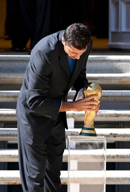 Rodri con la Copa del Mundo