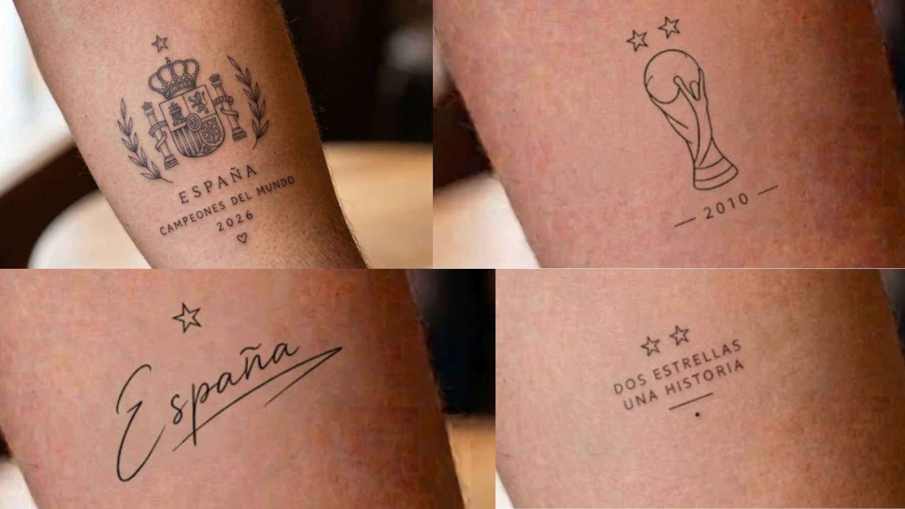 Las mejores ideas de tatuajes del Mundial para celebrar la victoria de España