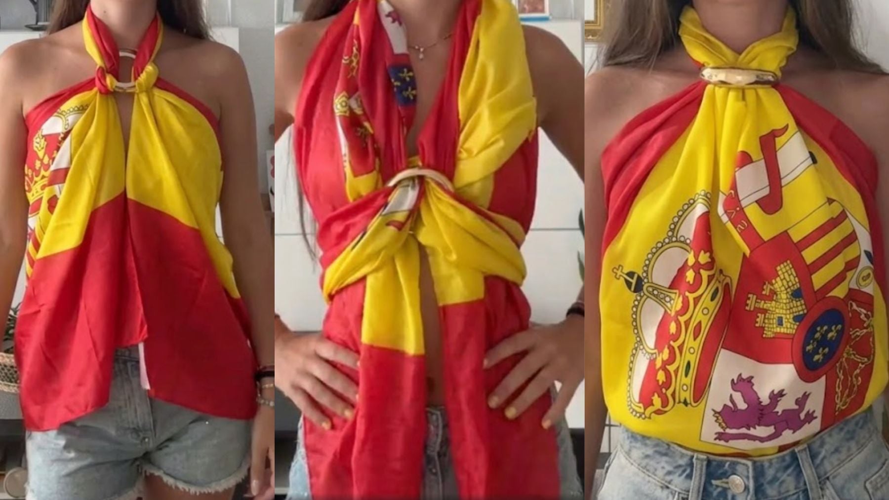 Cómo hacer tops con la bandera de España para llevar el mejor outfit a la celebración si no tienes camiseta